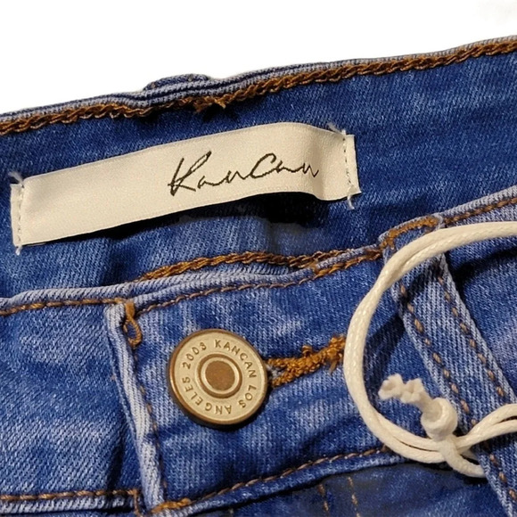 KANCAN Women's Regular Distressed Mid Rise KC11143ML Jean Shorts Size 25 - Picture 4 of 16